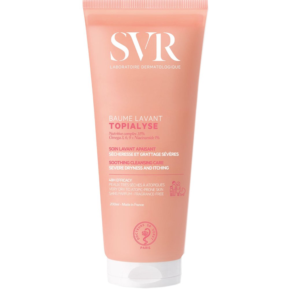 SVR Topialyse Severe Dryness & Itching Cleansing Balm Καταπραϋντική Παχύρευστη Κρέμα Καθαρισμού & Ενυδάτωσης για Προσωπο & Σώμα Ιδανική για Ατοπικές, Ξηρές & Πολύ Ξηρές Επιδερμίδες 200ml