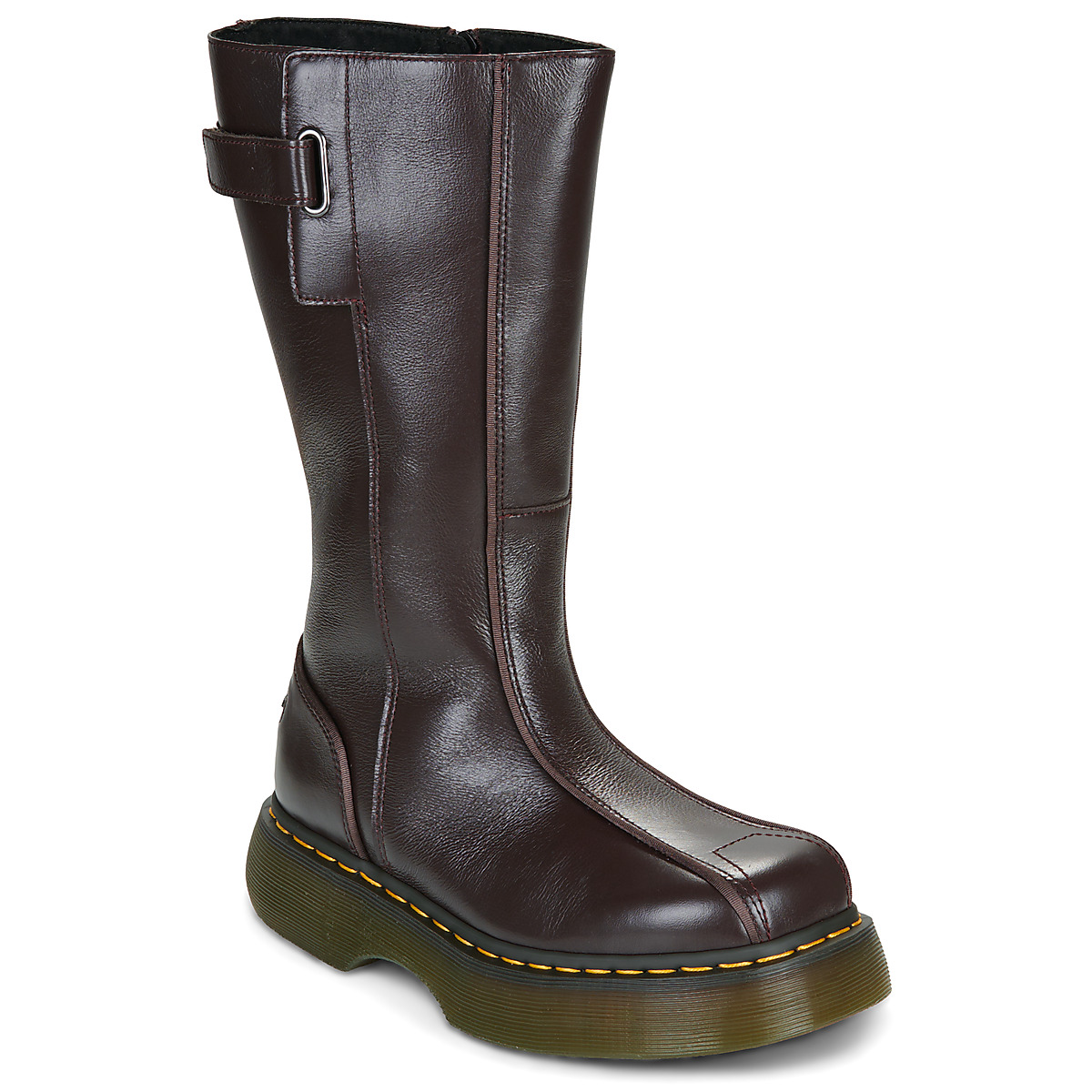 Μπότες Dr. Martens BUZZ HIGH BOOT DARK BROWN MILLED GLOSS