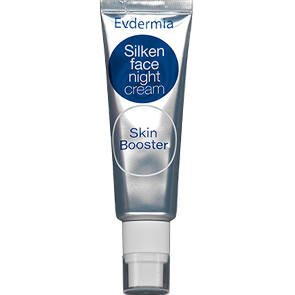 Evdermia Silken Face Night Cream Skin Booster Ενυδατική Κρέμα Νύχτας Πολλαπλής Δράσης με Αντιγηραντικές, Συσφικτικές & Αντιοξειδωτικές Ιδιότητες 50ml