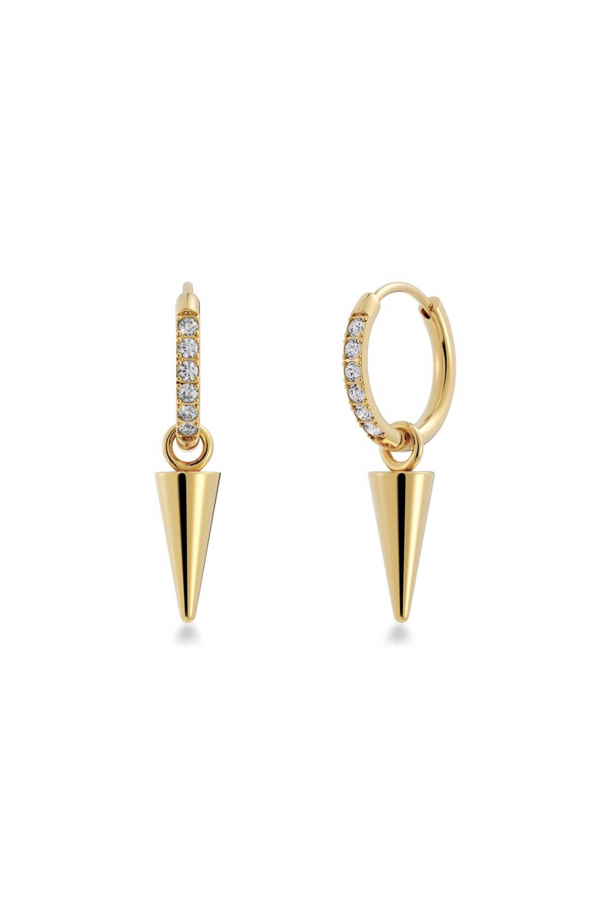 EDBLAD γυναικεία σκουλαρίκια "Peak Hoops Mini Sparkle Gold"