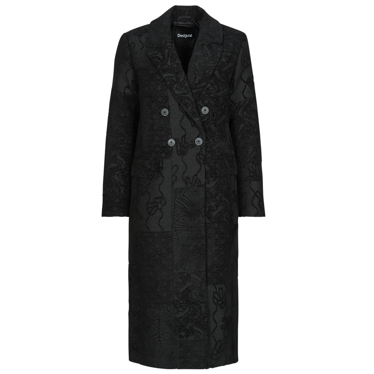 Παλτό Desigual PATCH BLACK