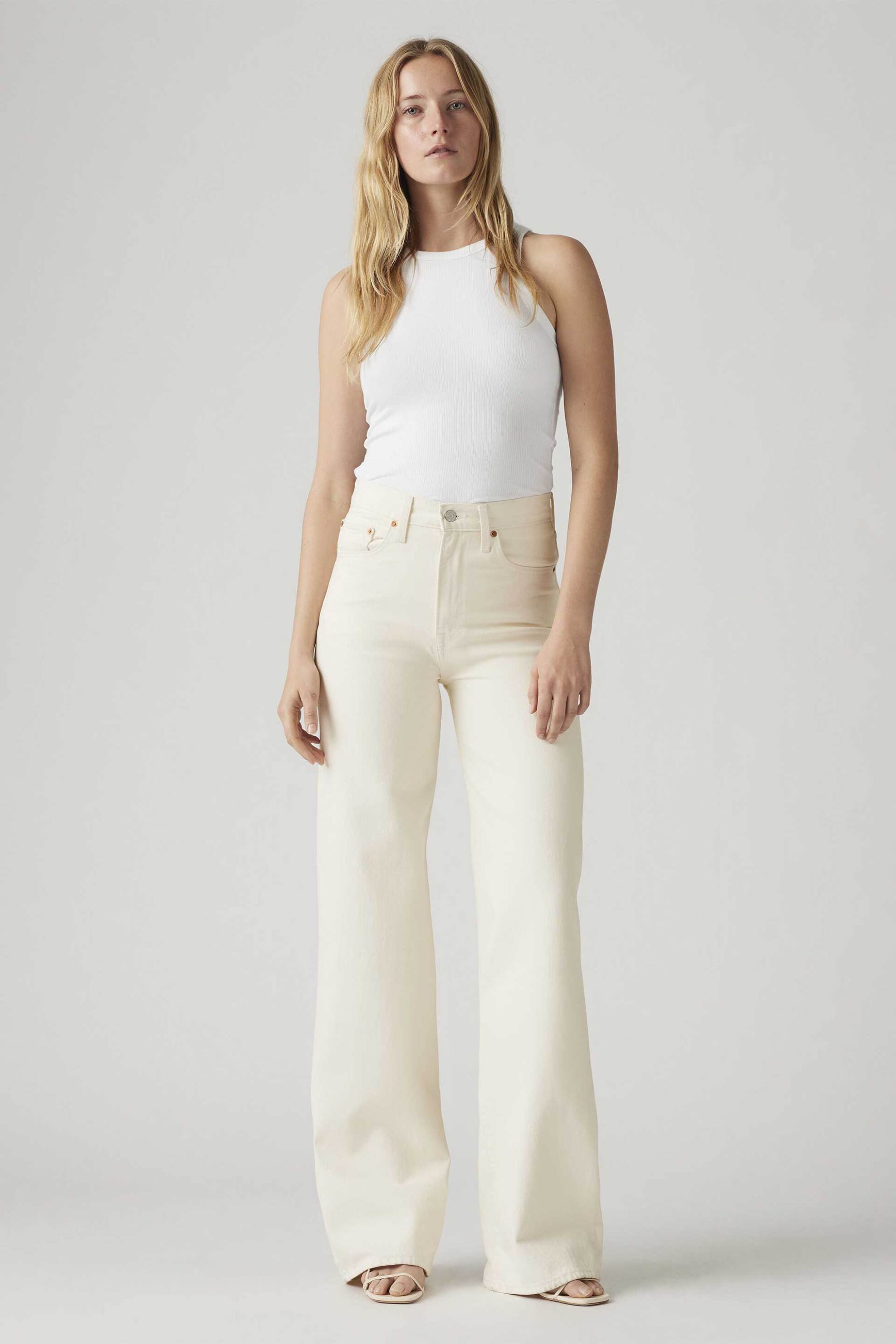 Levi's® γυναικείο τζιν παντελόνι ψηλόμεσο πεντάτσεπο Slim Wide Fit "Ribcage"