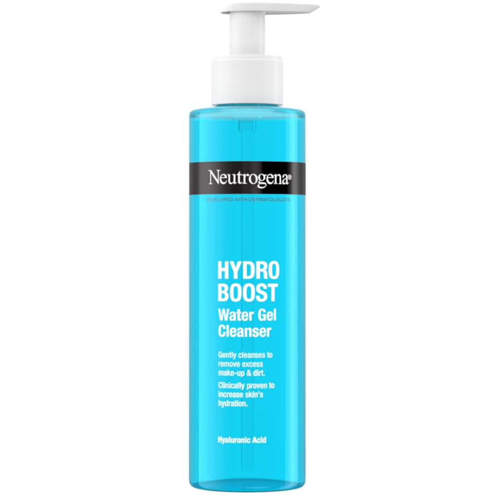Neutrogena Hydro Boost Water Cleanser Gel with Hyaluronic Acid Gel Καθαρισμού - Ντεμακιγιάζ Προσώπου με Υαλουρονικό Οξύ, Κατάλληλο για Όλους τους Τύπους Επιδερμίδας με Αντλία 200ml