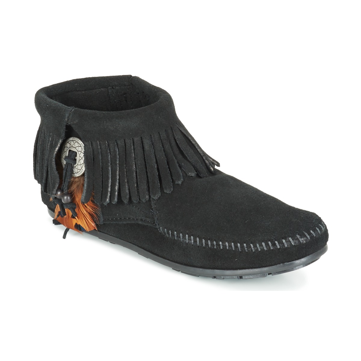 Μπότες Minnetonka CONCHO FEATHER SIDE ZIP BOOT