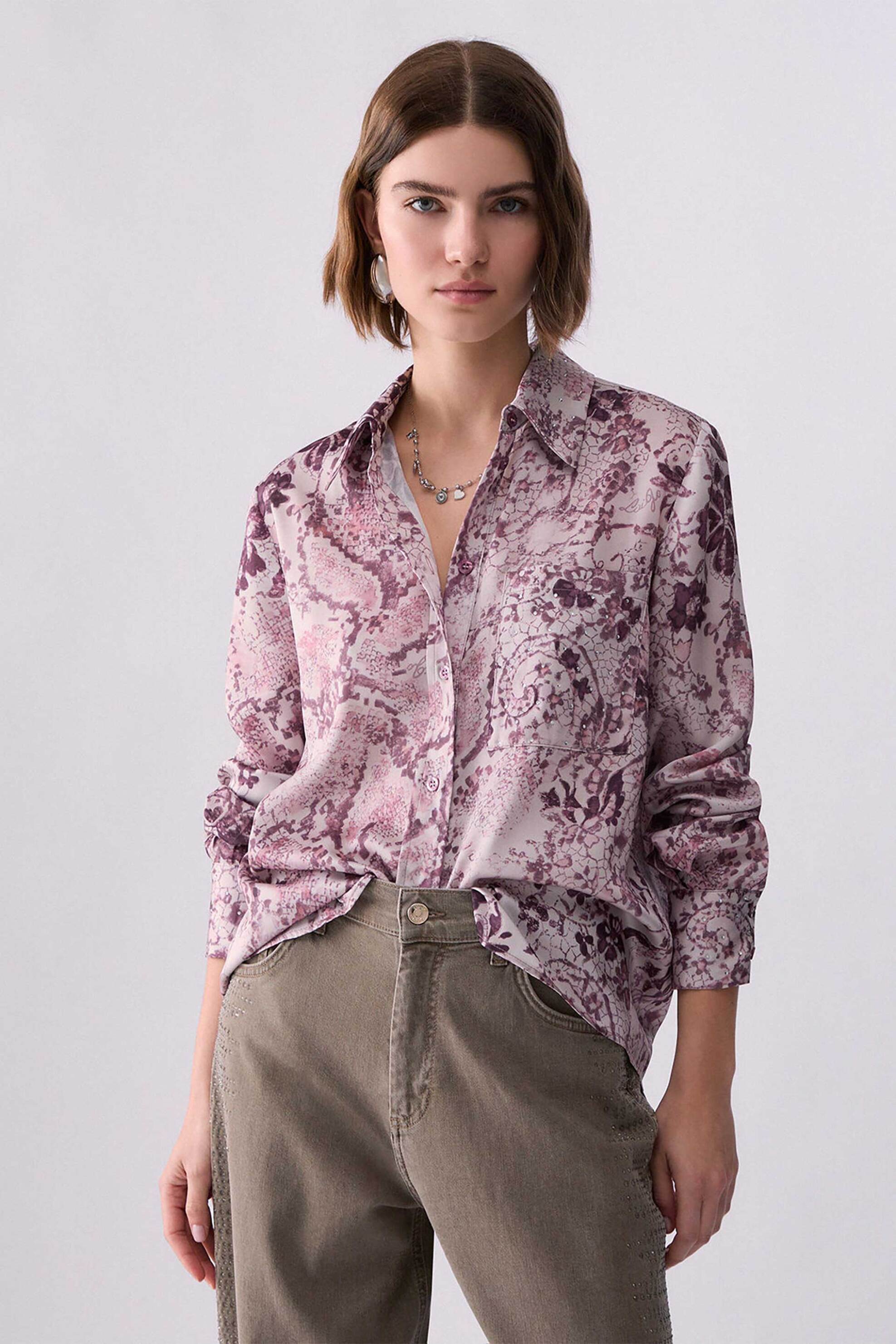 Liu Jo γυναικείο πουκάμισο με all-over print Oversized Fit