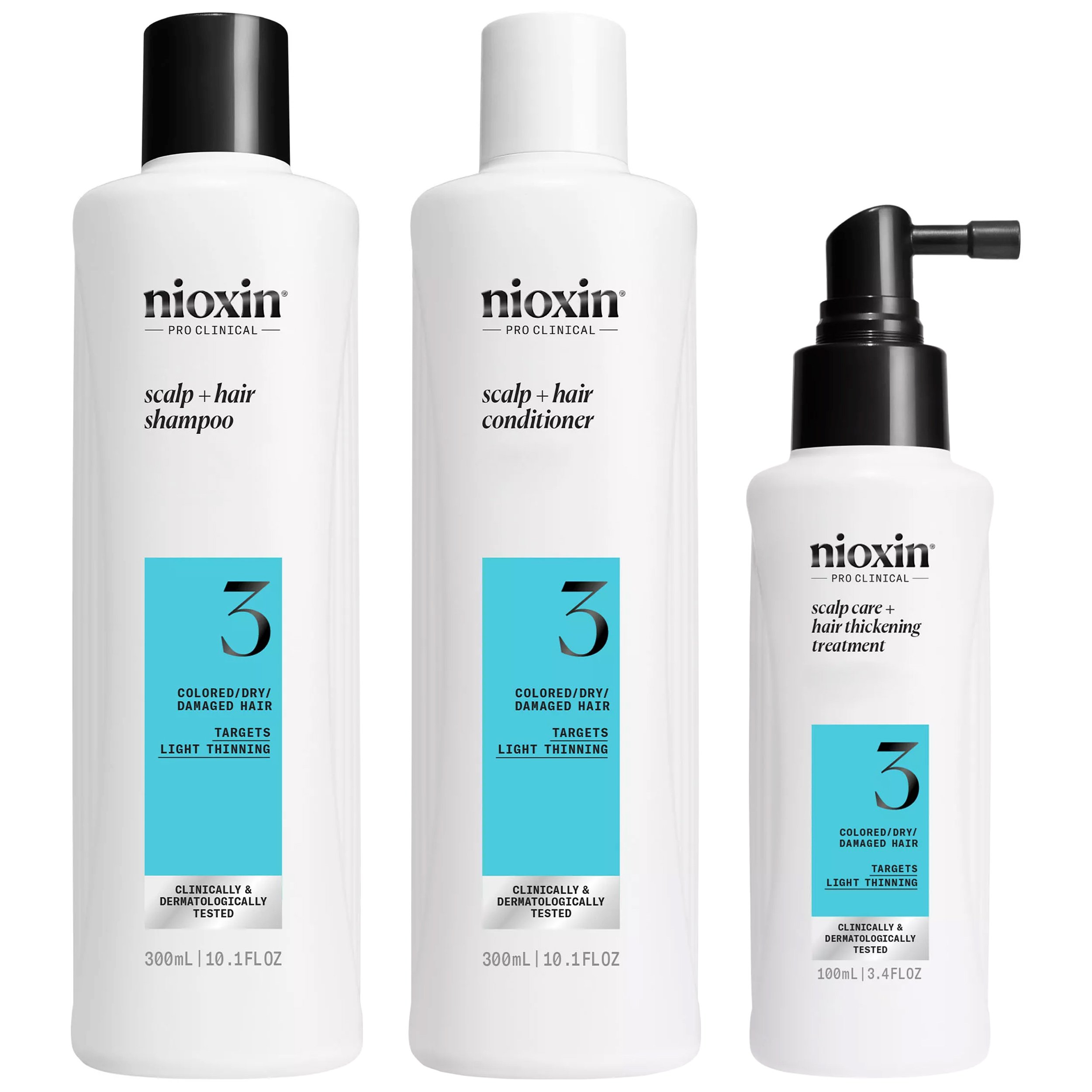 Nioxin Promo Scalp & Hair System 3 Shampoo 300ml & Conditioner 300ml & Treatment Serum 100ml