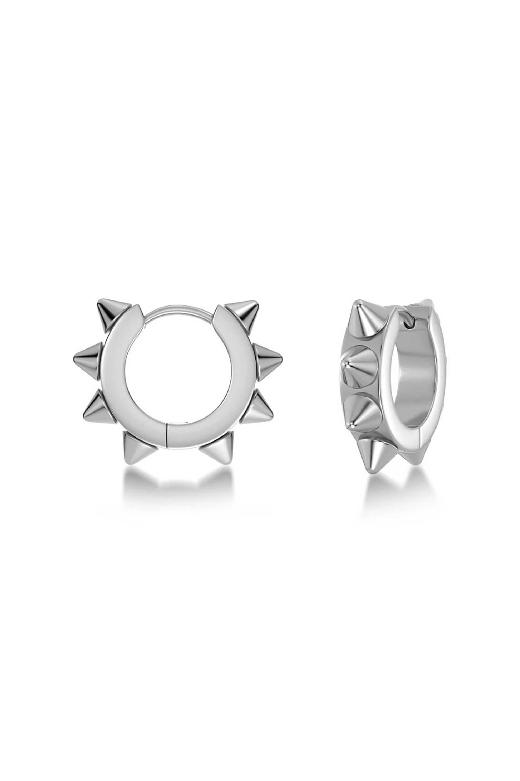EDBLAD γυναικεία σκουλαρίκια "Peak Hoops Icon Steel" (Μ)