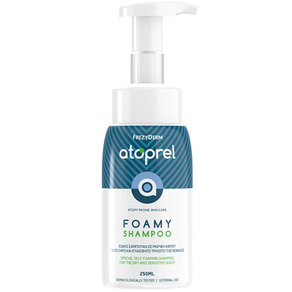 Frezyderm Atoprel for Dry & Sensitive Scalp Foamy Shampoo Ειδικό Σαμπουάν σε Μορφή Αφρού για το Ξηρό & Ευαίσθητο Τριχωτό της Κεφαλής 250ml