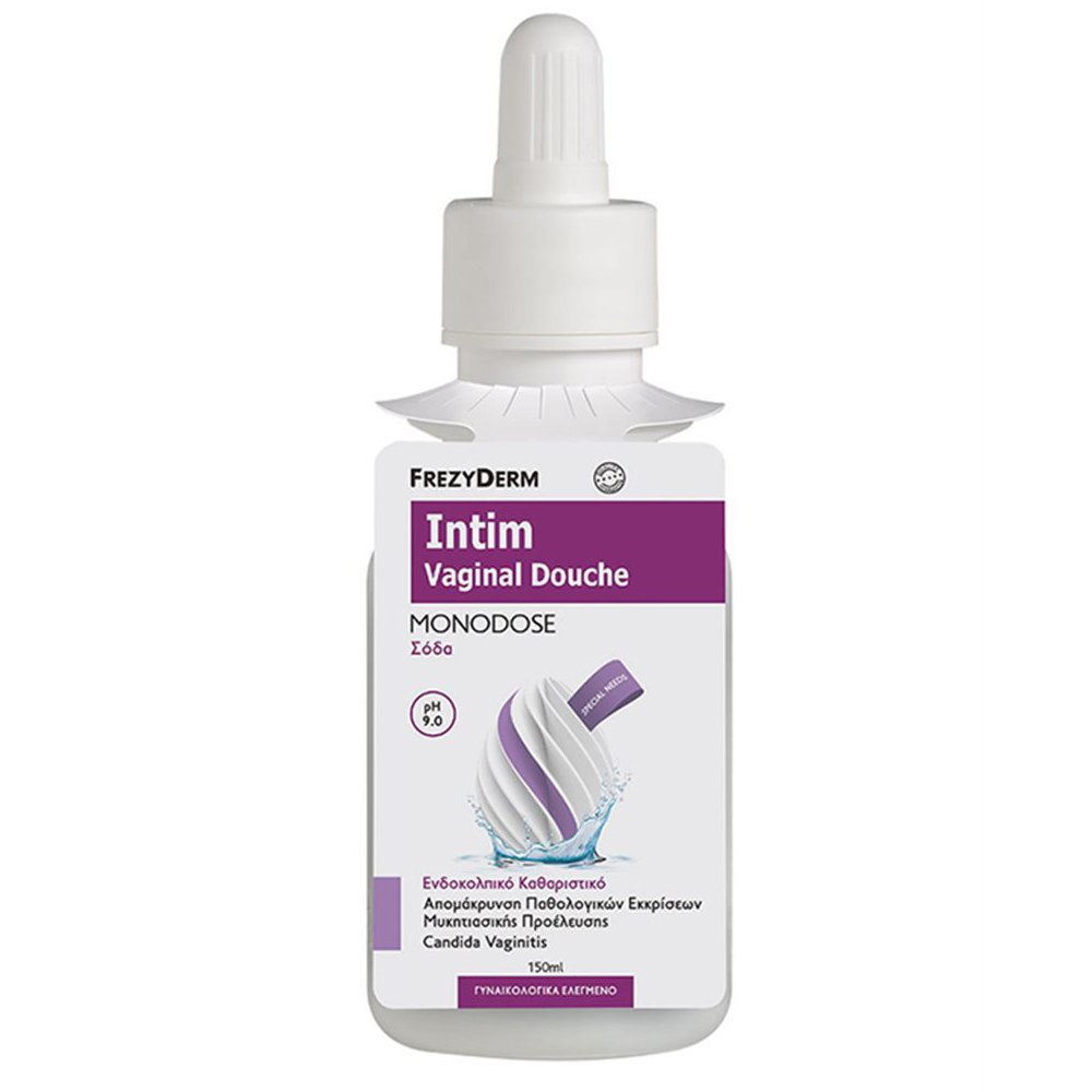 Frezyderm Intim Vaginal Douche pH 9.0 Soda Monodose Ενδοκολπικό Καθαριστικό με Σόδα για την Απομάκρυνση Παθολογικών Εκκρίσεων Μυκητιασικής Προέλευσης 150ml