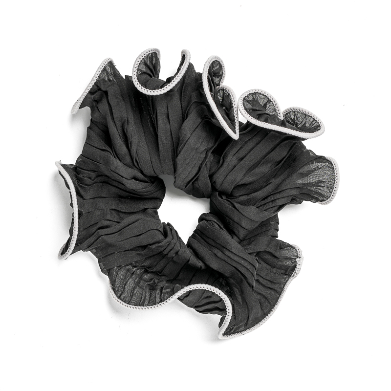 Μαύρο Πλισέ Scrunchie