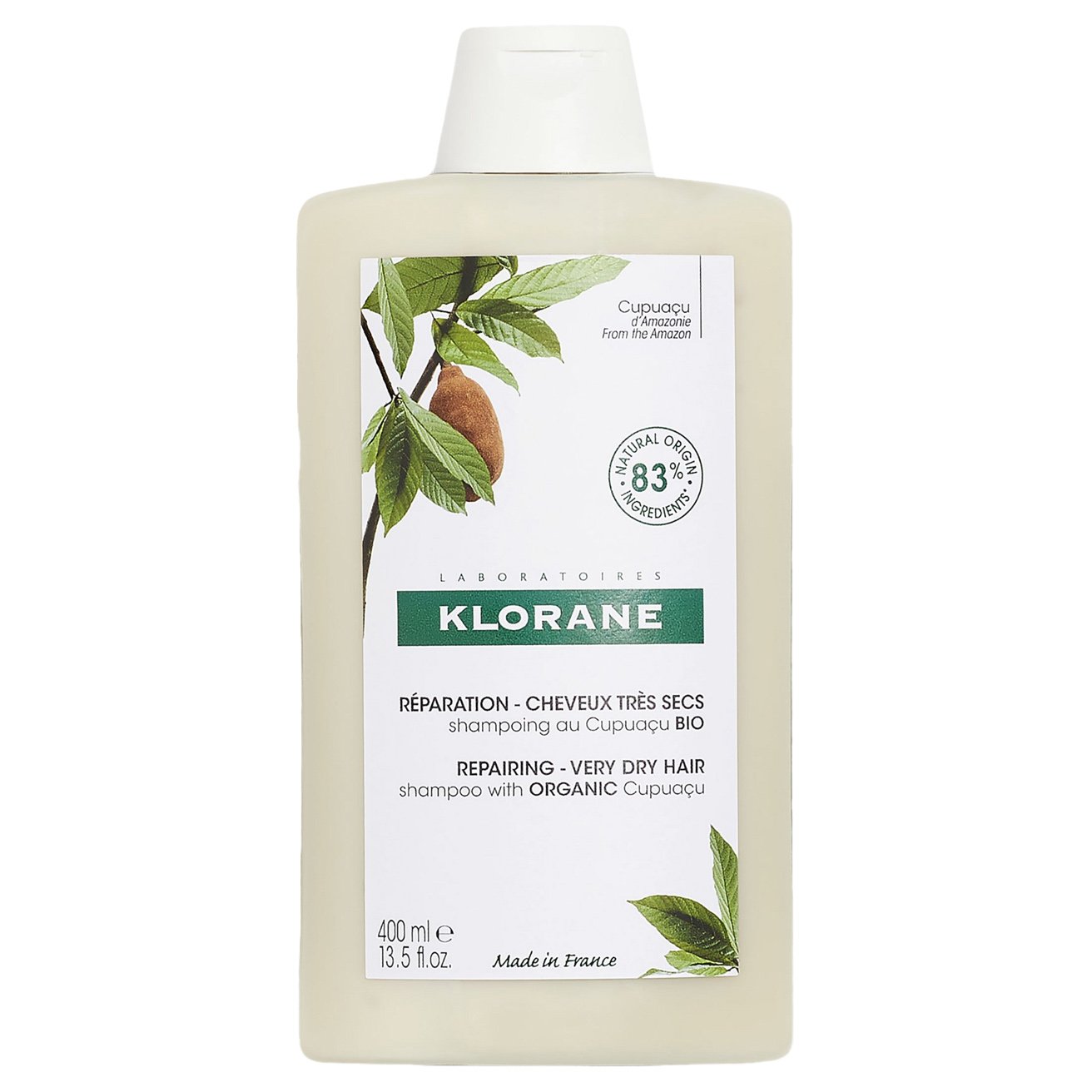 Klorane Cupuacu Butter Shampoo Σαμπουάν για Πολύ Ξηρά Μαλλιά με Βούτυρο Cupuacu 400ml