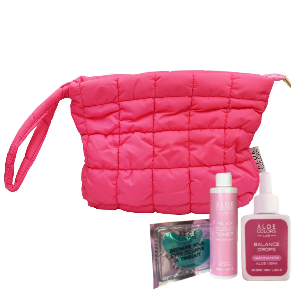 Aloe Colors Promo Skincare Bag Balance With Niacinamide Balance Drops Serum 50ml & Milky Cloud Toner 200ml & Eye Patces Set 1 Τεμάχιο & Δώρο Νεσεσέρ 1 Τεμάχιο