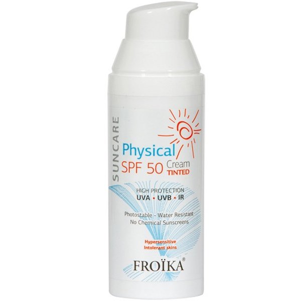 Froika Physical Suncare Tinted Spf50 Cream Αντηλιακή Κρέμα Προσώπου με Χρώμα Υψηλής Προστασίας για Υπερευαίσθητες, μη Ανεκτικές στον Ήλιο Επιδερμίδες 50ml