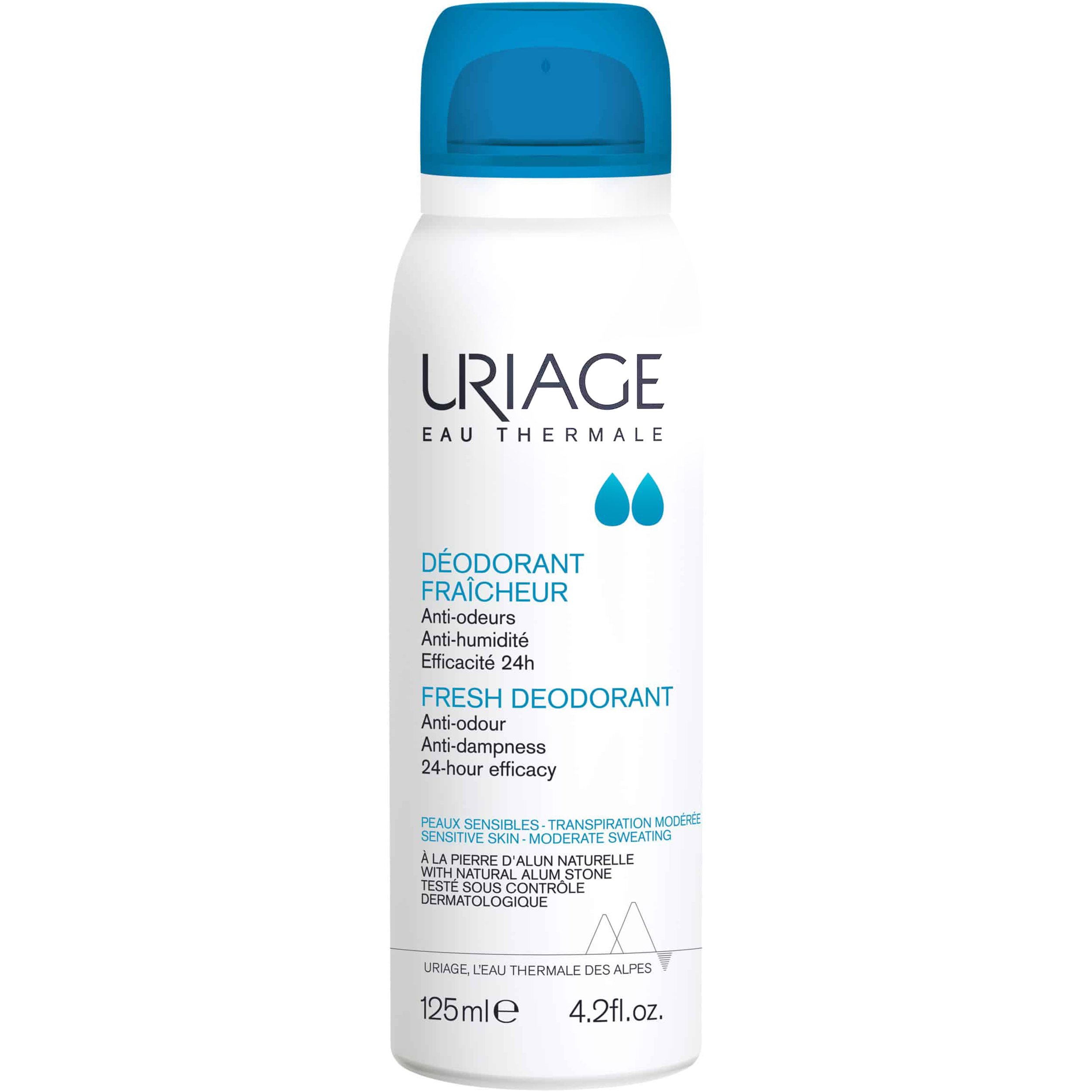 Uriage Fresh Deodorant Spray Αποσμητικό Spray για 24ωρη Δράση Ενάντια στις Οσμές & την Εφίδρωση 125ml