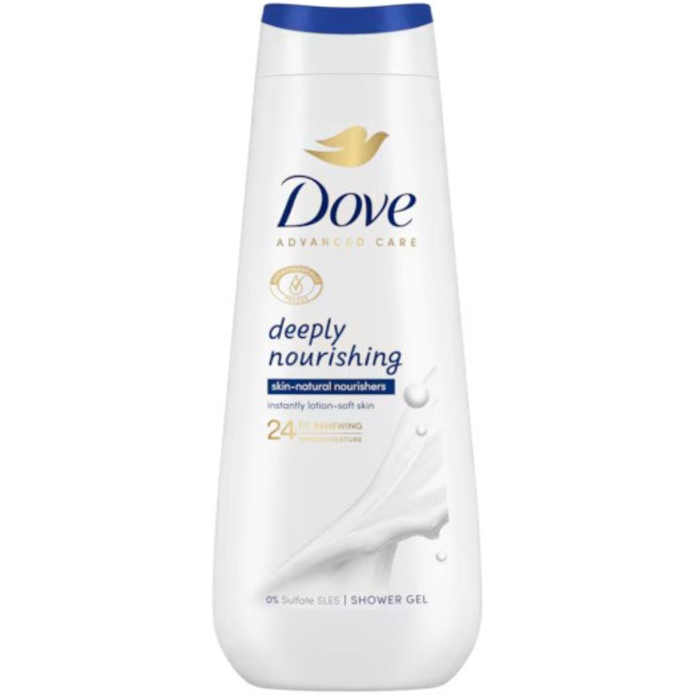 Dove Advanced Care Deeply Nourishing Shower Gel Ενυδατικό Αφρόλουτρο για Απαλό & Βαθύ Καθαρισμό του Δέρματος με Μεταξένιο Άρωμα 600ml