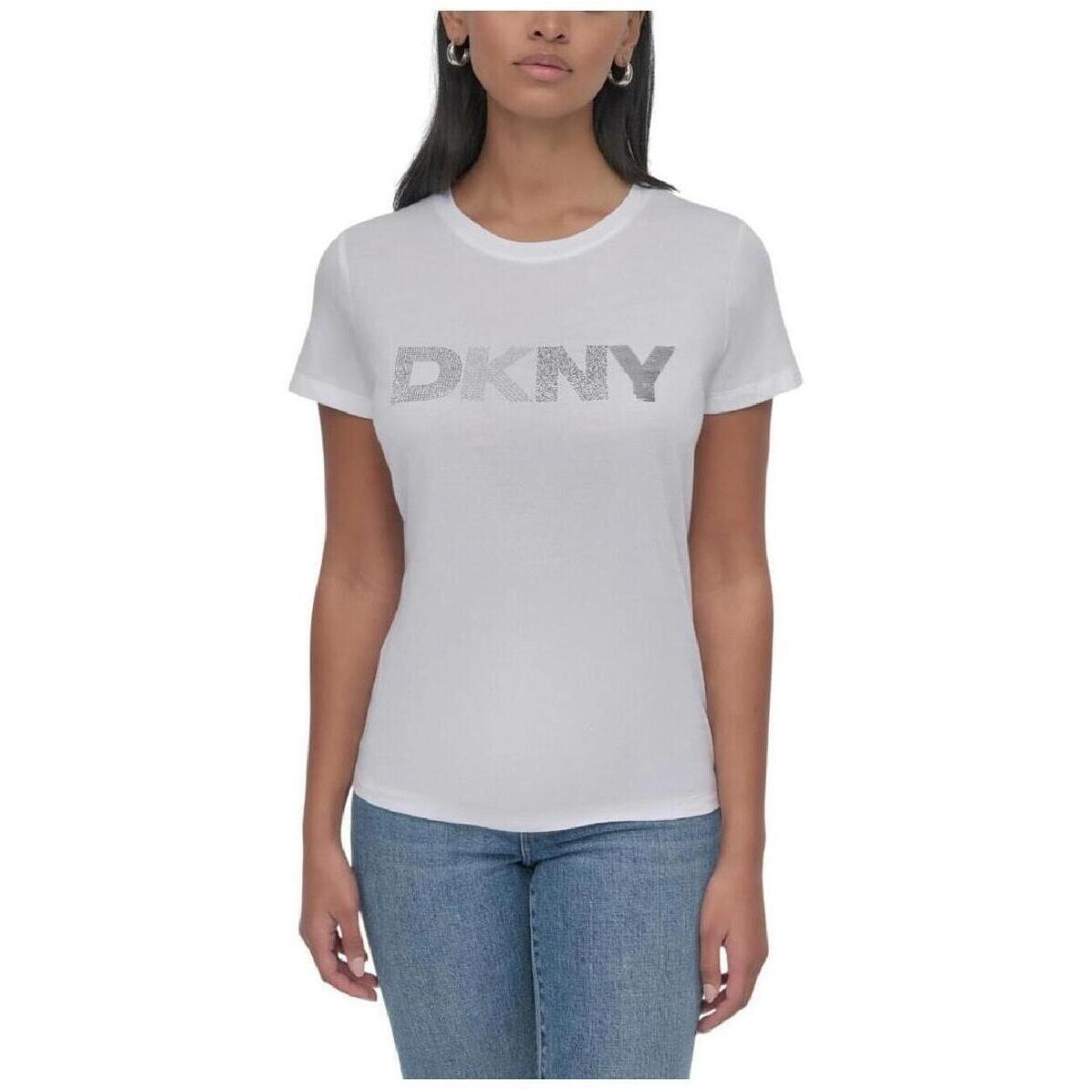 T-shirt με κοντά μανίκια Dkny DJ5T1423 WTL