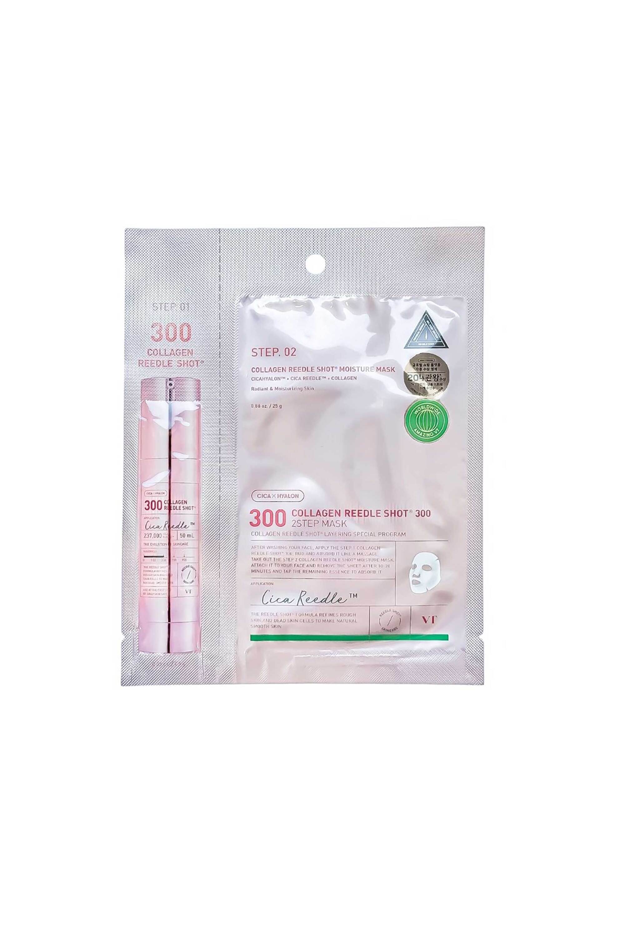 VT Collagen Reedle Shot 300 2-Step Mask - Μάσκα Με Κολλαγόνο Και Τεχνολογία Microneedle 1,5 + 27 gr