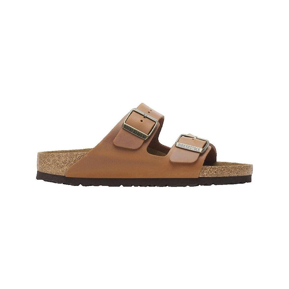 Mules BIRKENSTOCK Claquettes Arizona Cuir Huilé Marron