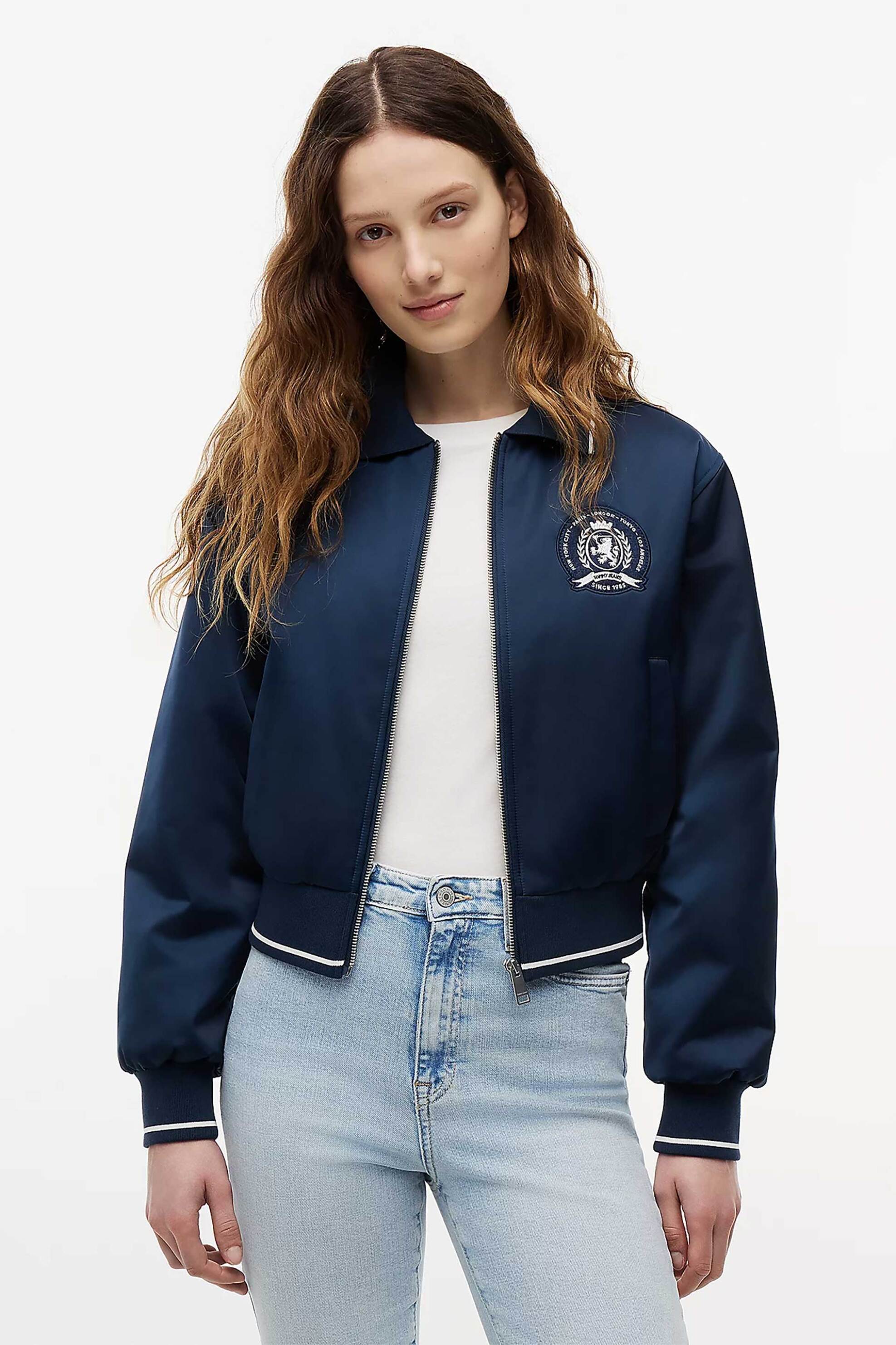 Tommy Jeans γυναικείο jacket σατέν με λογότυπο Regular Fit