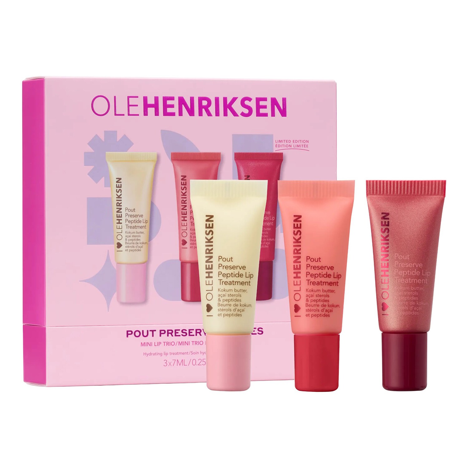 Ole Henriksen - Pout Preserve 3 Petites - Σετ περιποίησης για τα χείλη με πεπτίδια | 7 ml
