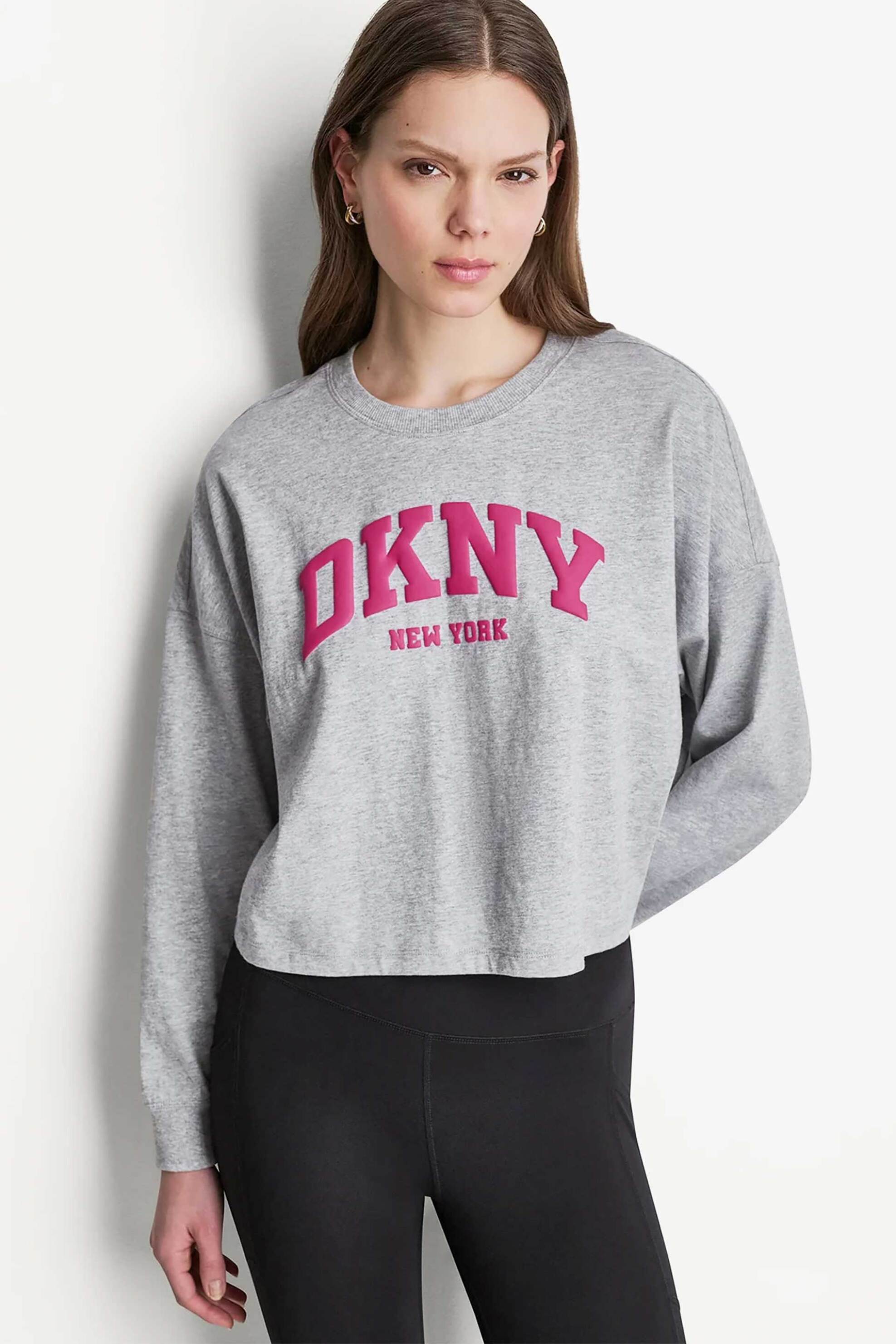 DKNY γυναικεία μπλούζα με ανάγλυφο λογότυπο