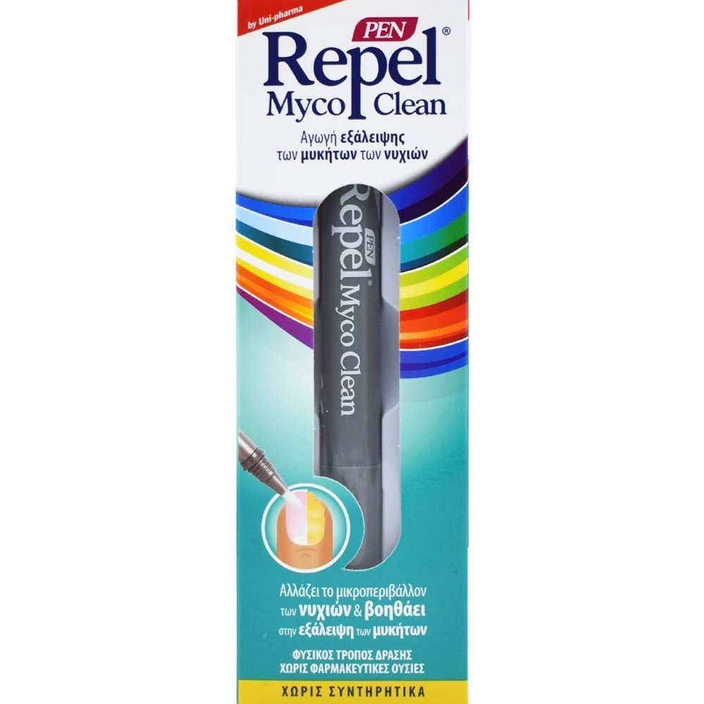 Uni-Pharma Repel Myco Clean Pen Πένα Αγωγής Τοπικής Χρήσης για Αποτελεσματική Εξάλειψη των Ονυχομυκητιάσεων 3ml