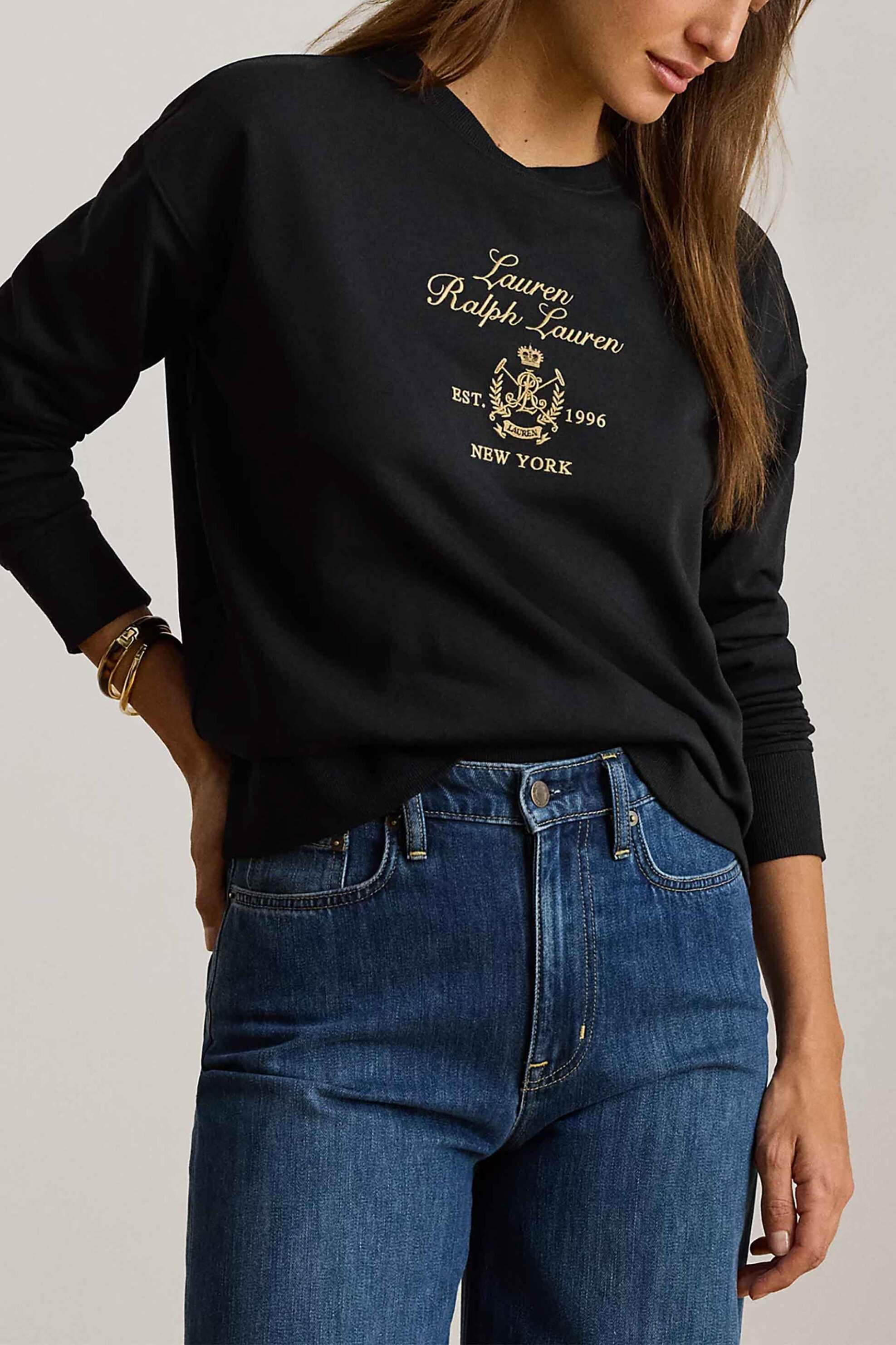 Lauren Ralph Lauren γυναικεία μπλούζα φούτερ με κέντημα Relaxed Fit