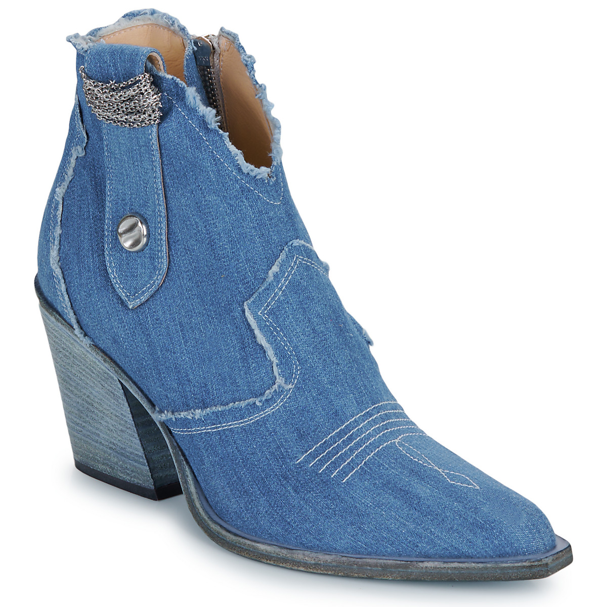 Μπότες Fru.it 8575-944-CUOIO-GREZZO-JEANS-LAVATO