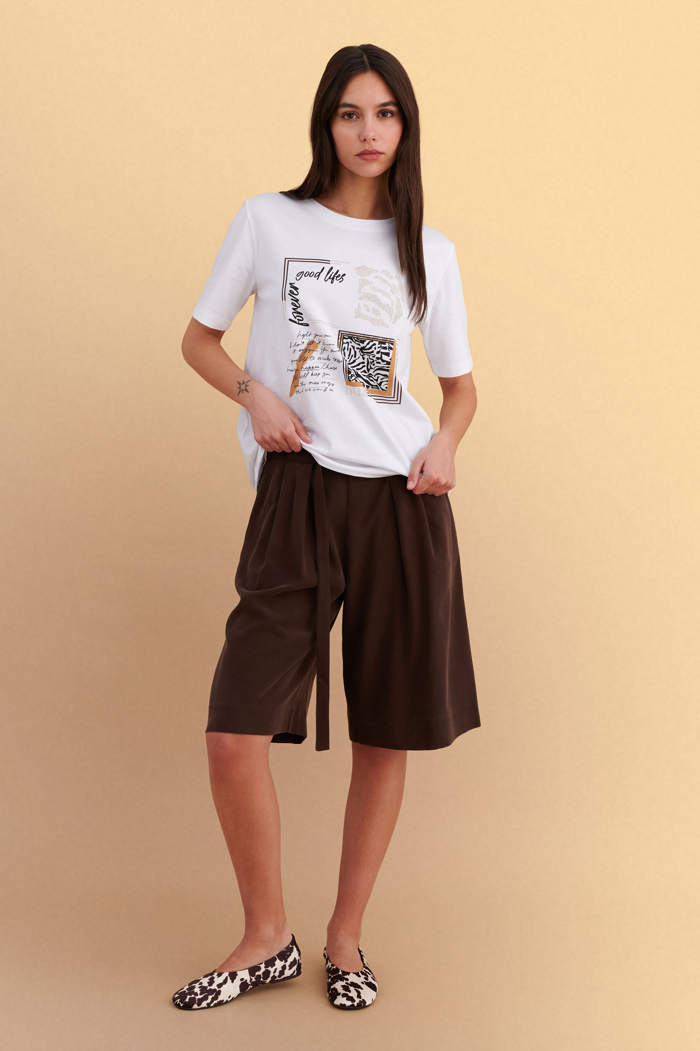 T-shirt με τύπωμα - Λευκό