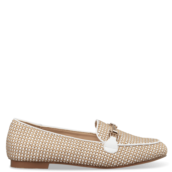 RAFFIA-EFFECT LOAFERS