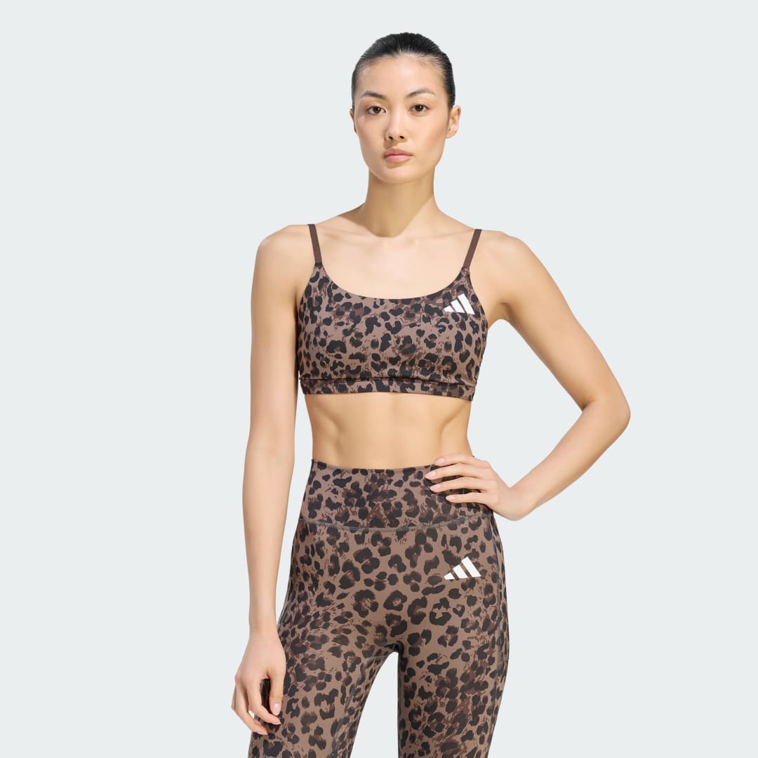 Λεοπάρ Αθλητικό Bra Optime Essentials 3-Stripes Ελαφριάς Υποστήριξης