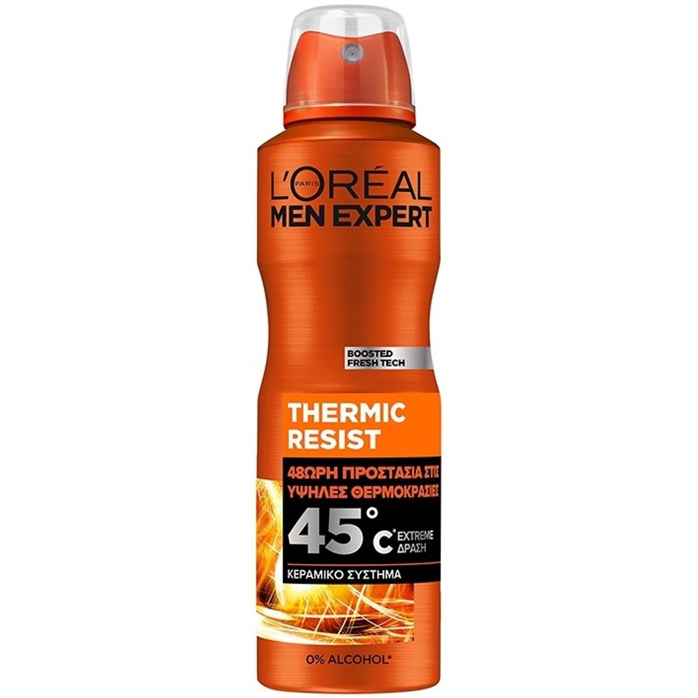 ​​​​​​​L'Oreal Paris Men Expert Thermic Resist 48H Anti-Perspirant Spray Ανδρικό Αποσμητικό Spray με 48ωρη Ολική Προστασία Ενάντια στον Ιδρώτα, Αποτελεσματικό σε Υψηλές Θερμοκρασίες 150ml