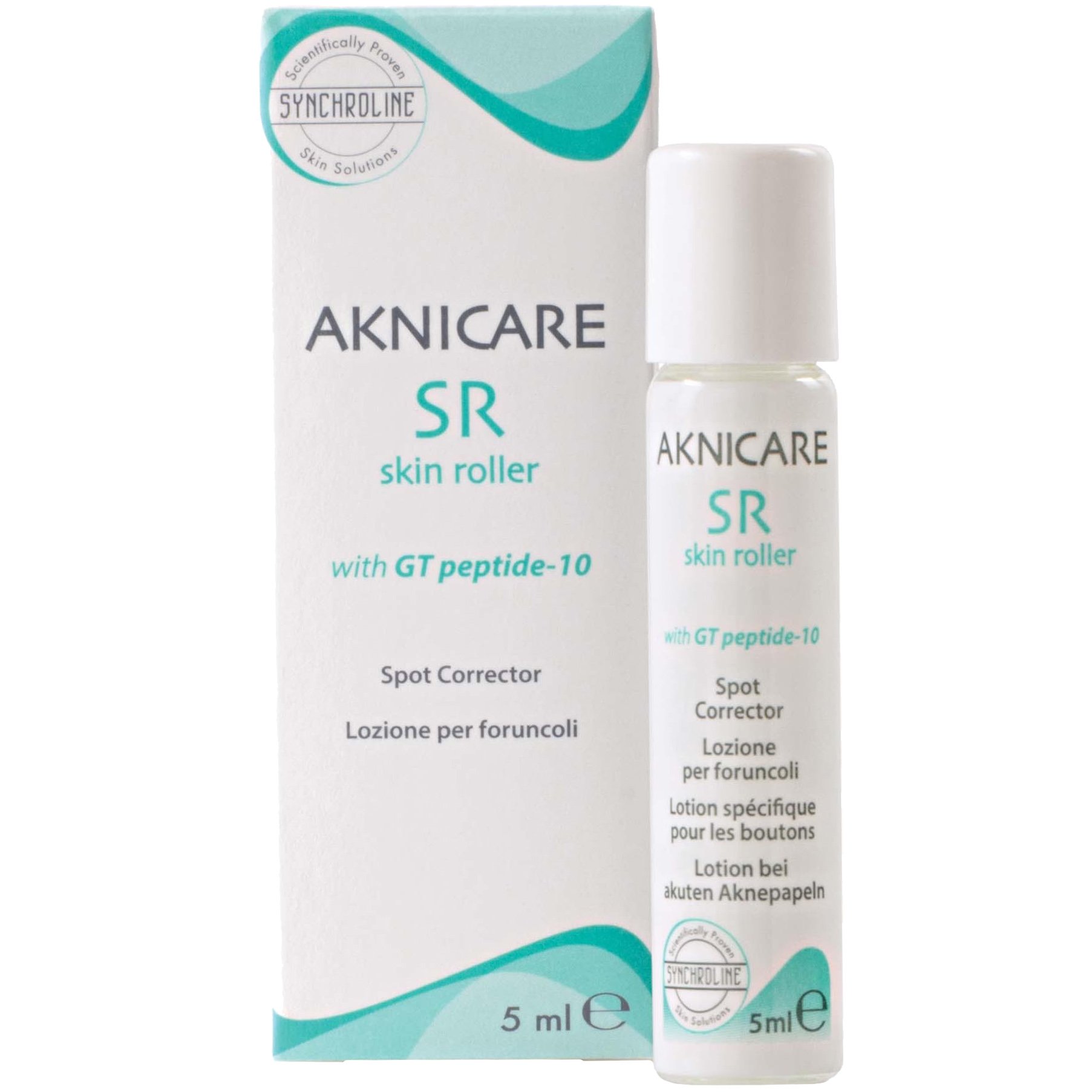 Synchroline Aknicare Spot Corrector Skin Roller Λοσιόν Τοπικής Εφαρμογής για Μεμονωμένα Σπυράκια & Μαύρα Στίγματα​​​​​​​ 5ml