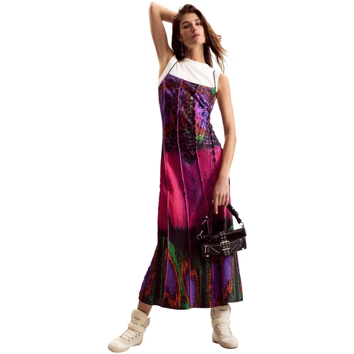 Μακριά Φορέματα Desigual VEST_ALAS_LACROIX 26SWVW42