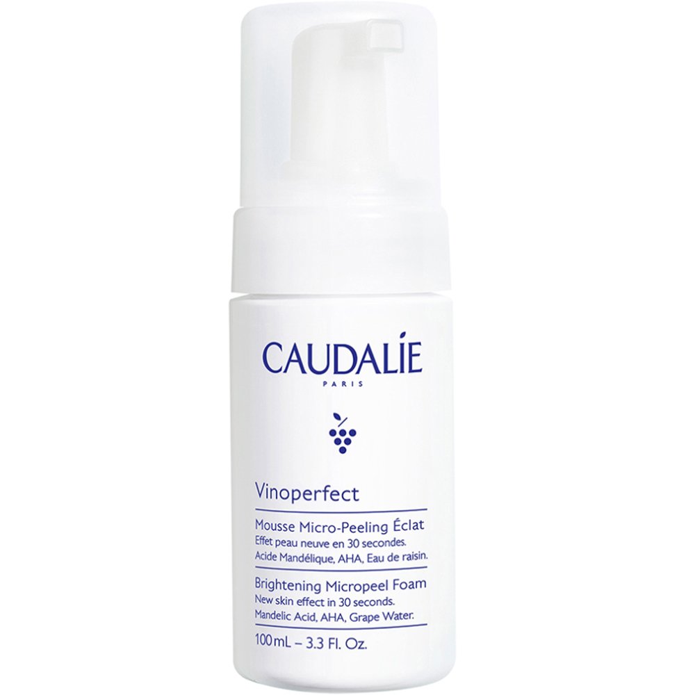 Caudalie Vinoperfect Brightening Micropeel Foam Απολεπιστικός Αφρός Καθαρισμού Προσώπου με AHA για πιο Φωτεινό & Καθαρό Δέρμα 100ml