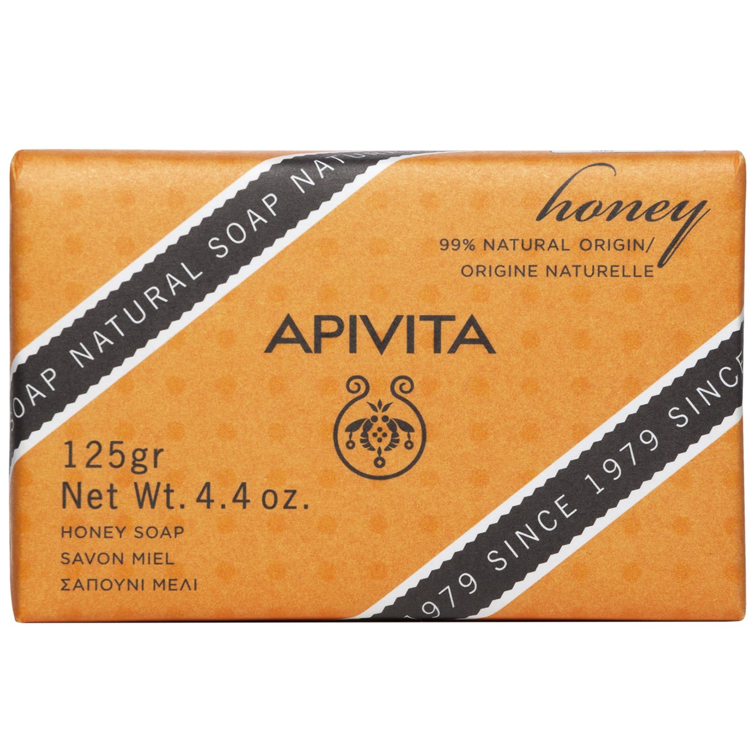 Apivita Natural Soap With Honey Φυτικό Σαπούνι με Μέλι, με Καταπραϋντικές & Μαλακτικές Ιδιότητες, Ιδανικό για Ξηρή Επιδερμίδα 125g