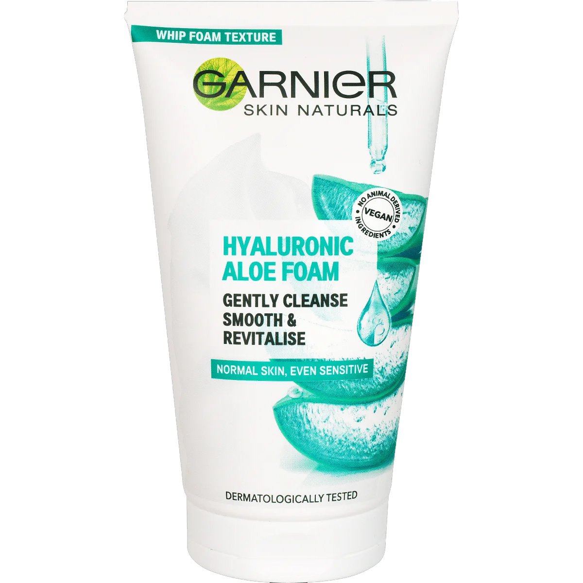 Garnier Skinactive Hyaluronic Aloe Gentle Cleanse Smooth & Revitalise Foam Αφρός Καθαρισμός Προσώπου Εμπλουτισμένος με Υαλουρονικό Οξύ & Αλόη Βέρα για Κάθε Τύπο Δέρματος 150ml