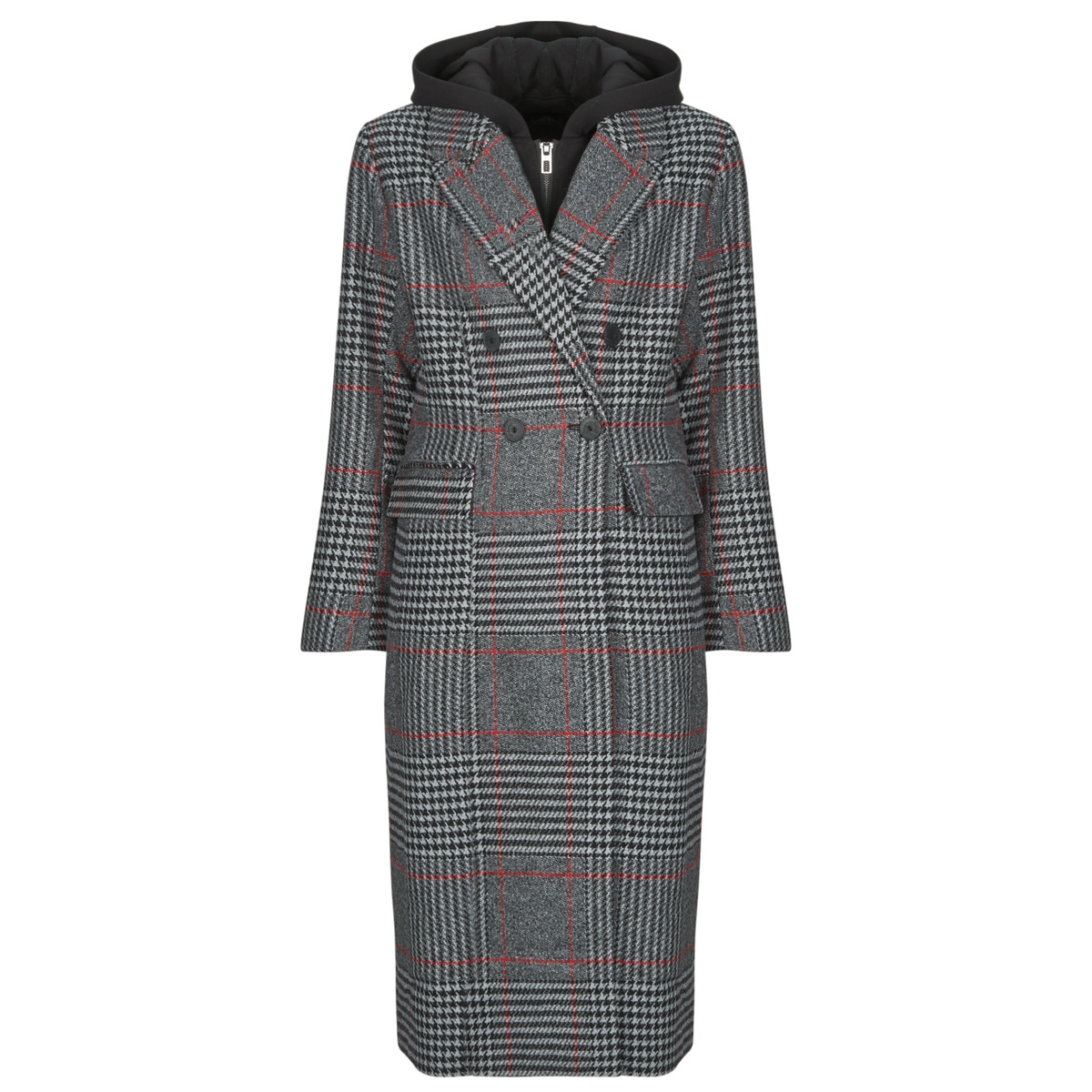 Παλτό Desigual CAPUCHA CHECK