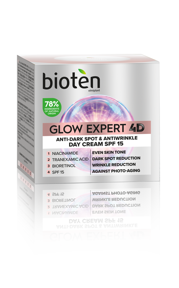 Glow Expert 4D Κρέμα Ημέρας Κατά Των Πανάδων & Των Ρυτίδων SPF15 50ml