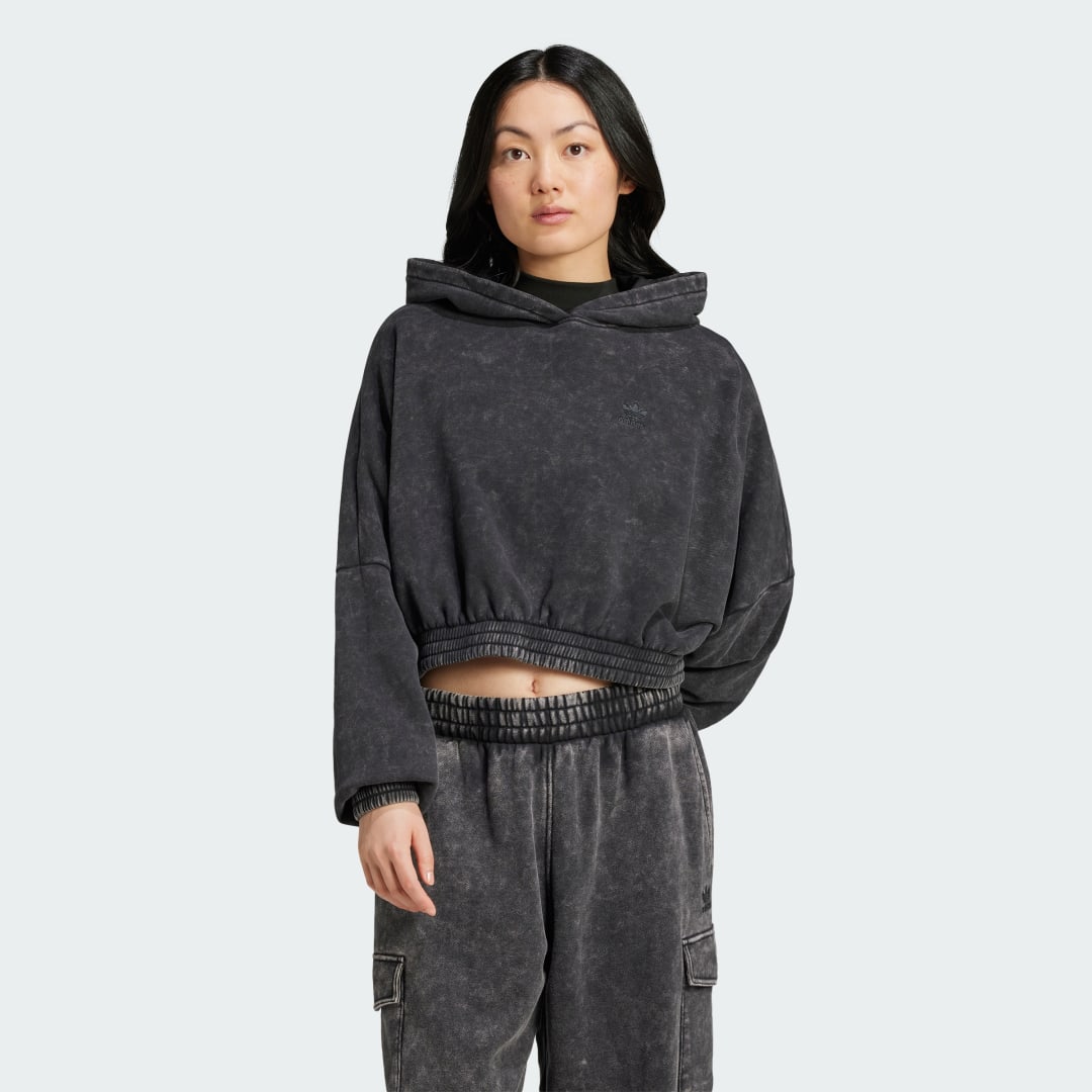 Acid-Wash Crop Hoodie