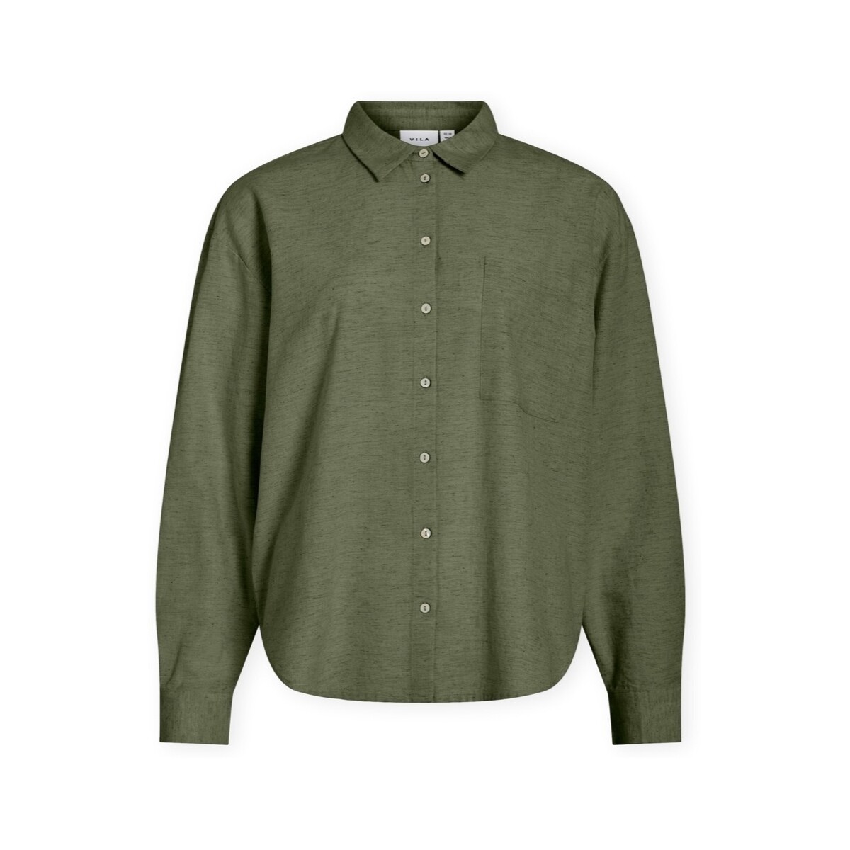 Πουκάμισα Vila Noos Prisilla Loose Shirt - Olivine