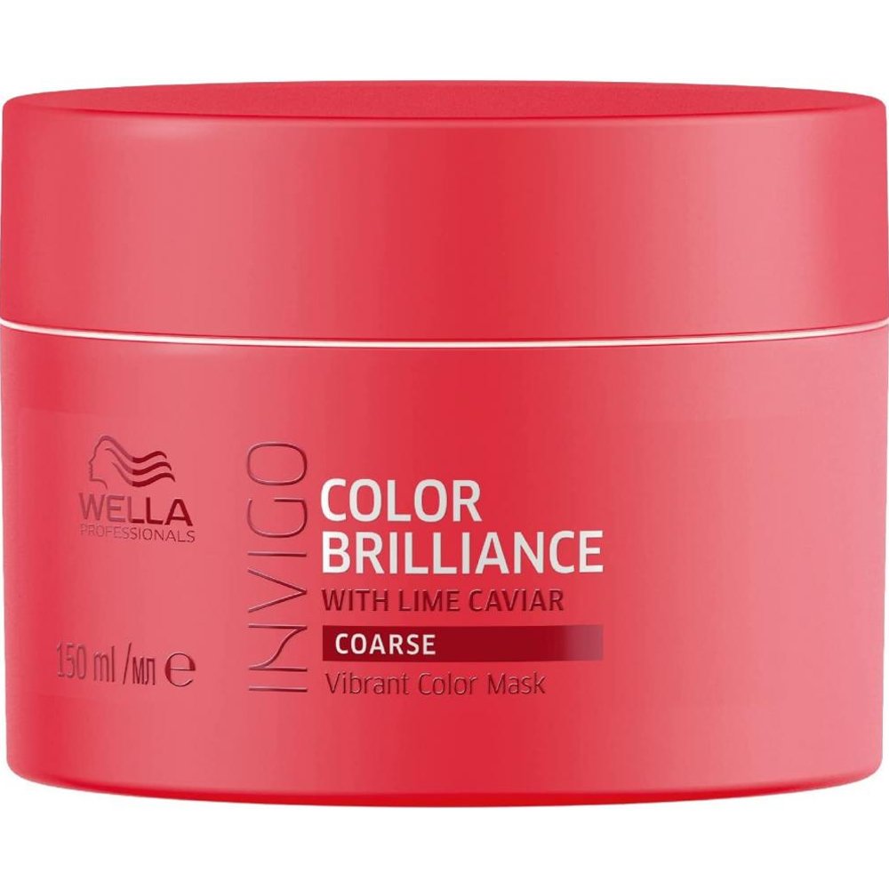 Wella Professionals Invigo Color Brilliance Lime Caviar Coarse Hair Mask Μάσκα για Βελτίωση της Ζωντάνιας του Χρώματος σε Βαμμένα Δύσκολα - Σκληρά Μαλλιά 150ml