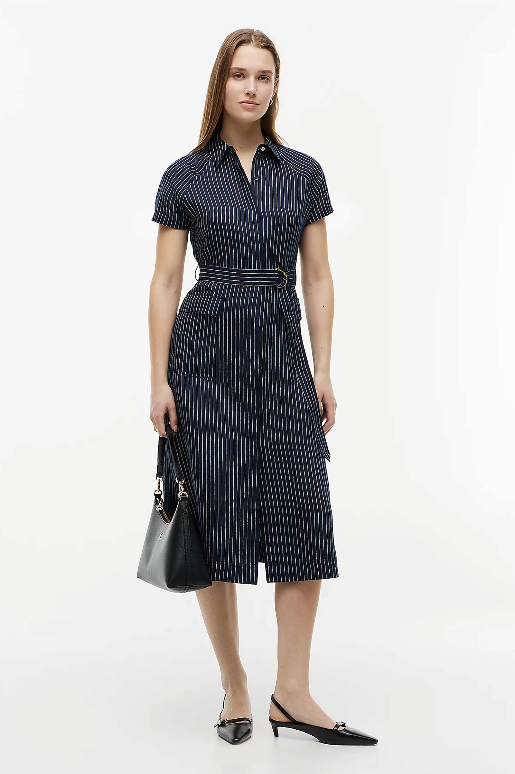 Tommy Hilfiger γυναικείο midi φόρεμα ριγέ Regular Fit