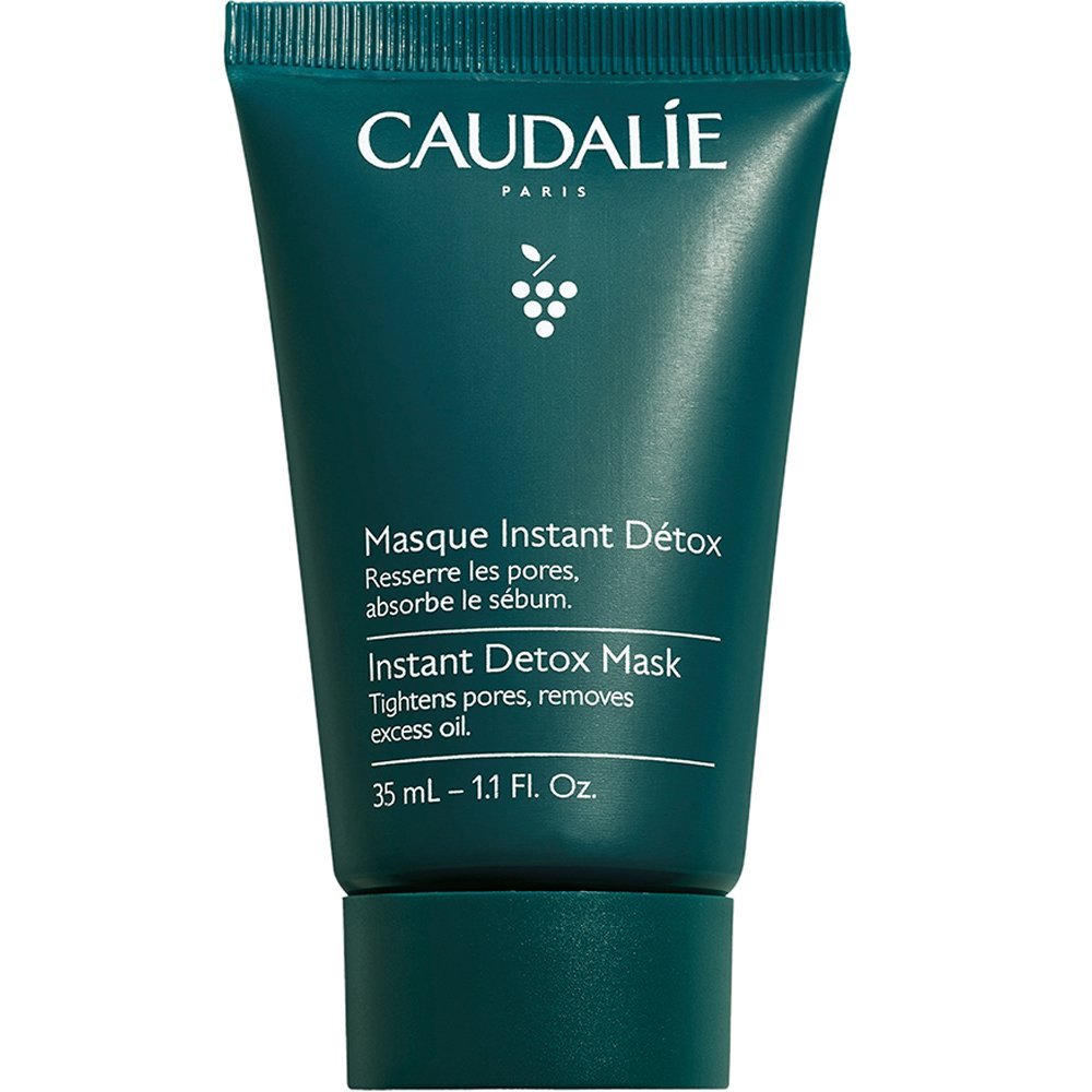 Caudalie Instant Detox Face Mask Μάσκα Αποτοξίνωσης Προσώπου με Άργιλο για Έλεγχο του Σμήγματος Καθαριότητα & Λάμψη Travel Size 35ml