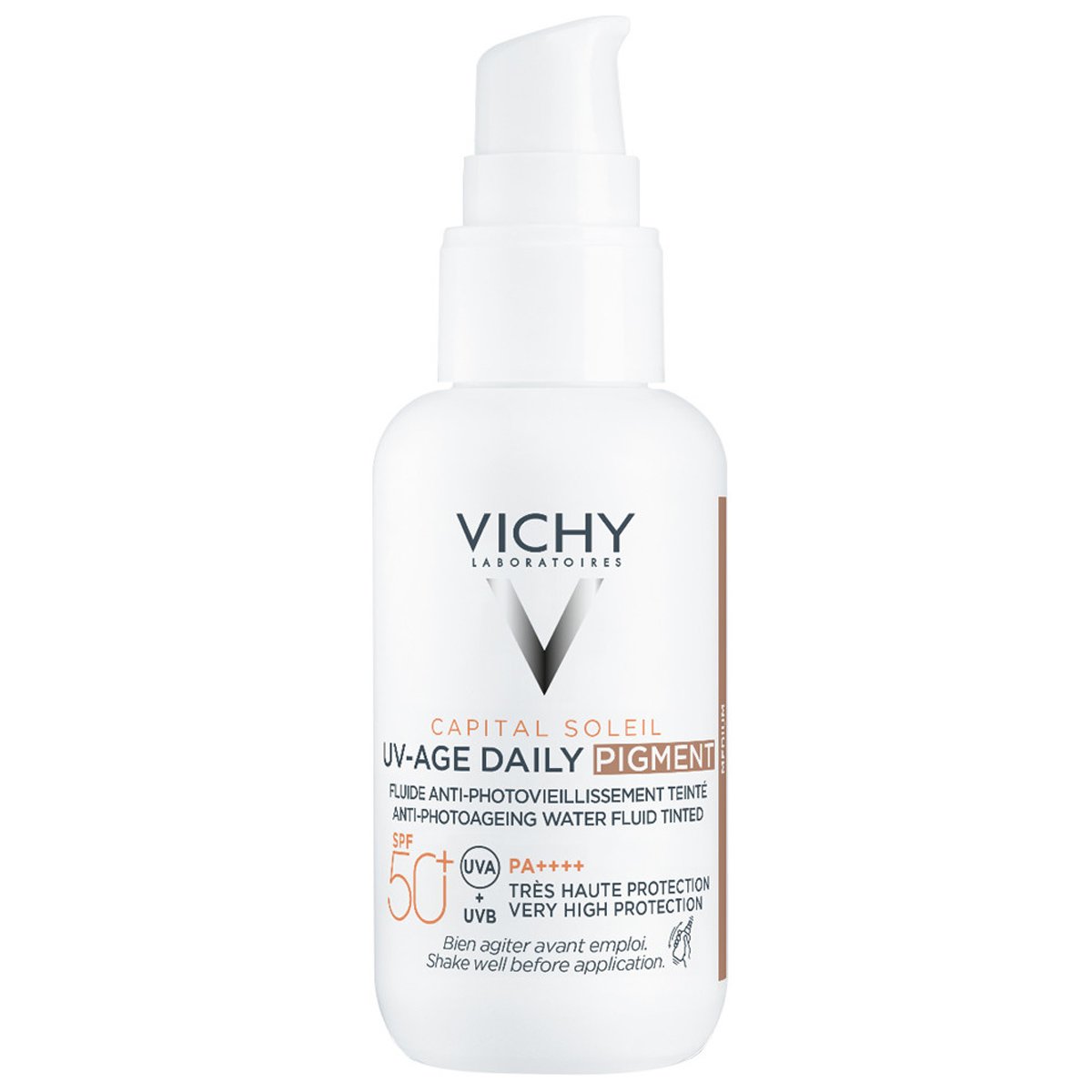 Vichy UV-Age Daily Pgiment Medium Spf50+ Αντηλιακό Προσώπου Κατά της Φωτογήρανσης με Μέτριο Χρώμα Πολύ Υψηλής Προστασίας 40ml