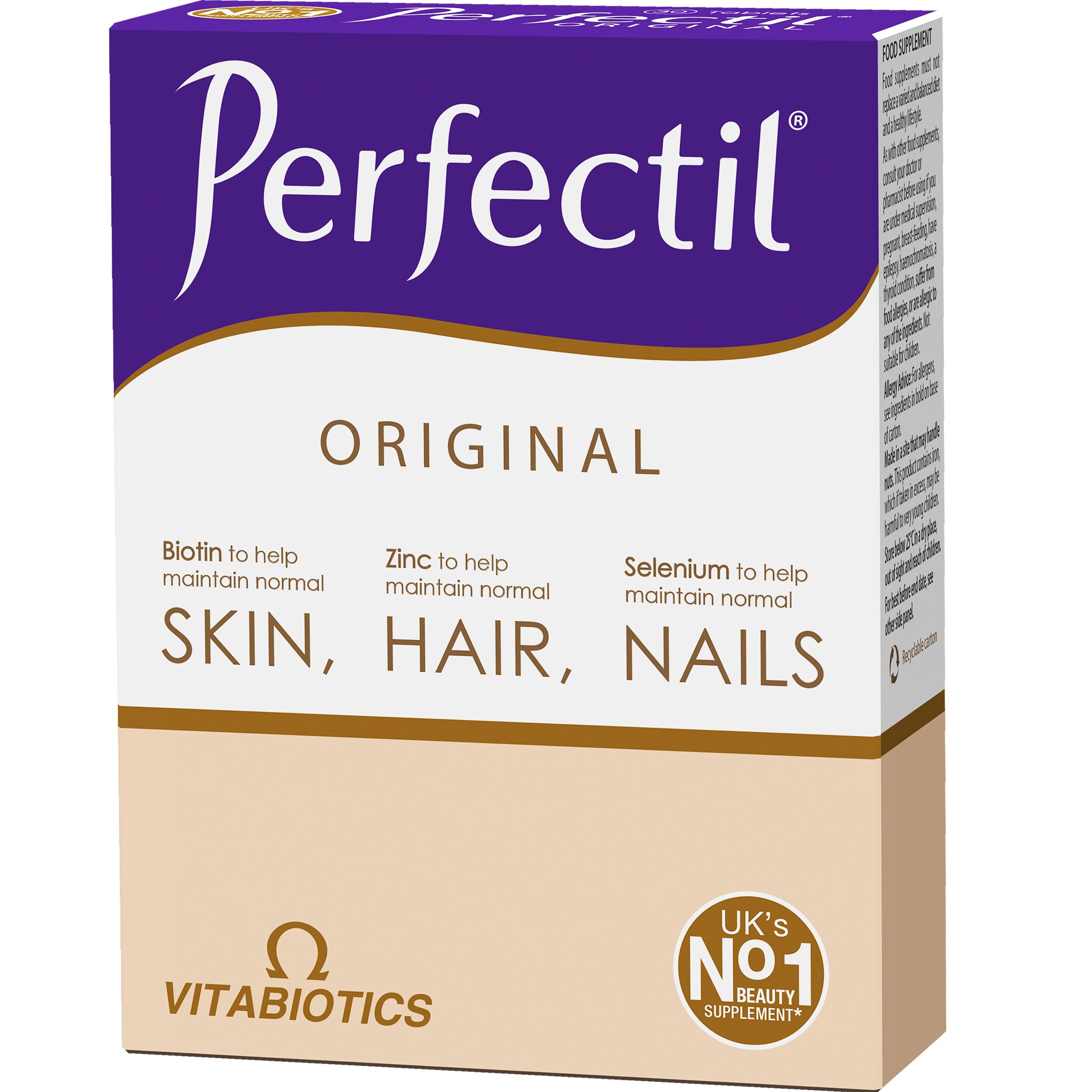 Vitabiotics Perfectil Original for Healthy Hair, Skin & Nails 30tabs,Συμπλήρωμα Διατροφής Πολυβιταμινών, Μετάλλων & Ιχνοστοιχείων για τη Διατήρηση της Φυσιολογικής Κατάστασης σε Δέρμα Μαλλιά & Νύχια