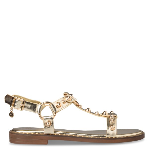 STUDDED FLAT SANDALS