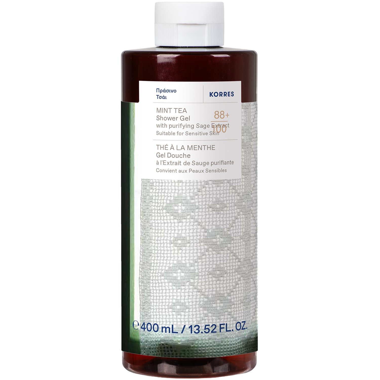 Korres Renewing Body Cleanser Mint Tea Shower Gel Αναζωογονητικό, Ενυδατικό Αφρόλουτρο με Δροσερό Άρωμα Πράσινο Τσάι 400ml