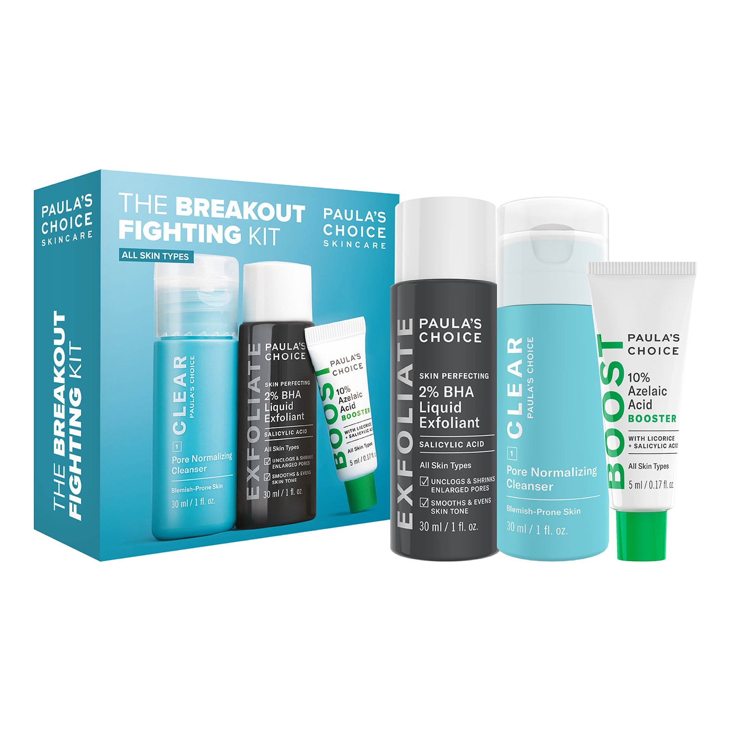 Paula's Choice - The Breakout Fighting Kit - Σετ βασικής φροντίδας κατά των ατελειών | 5 ml