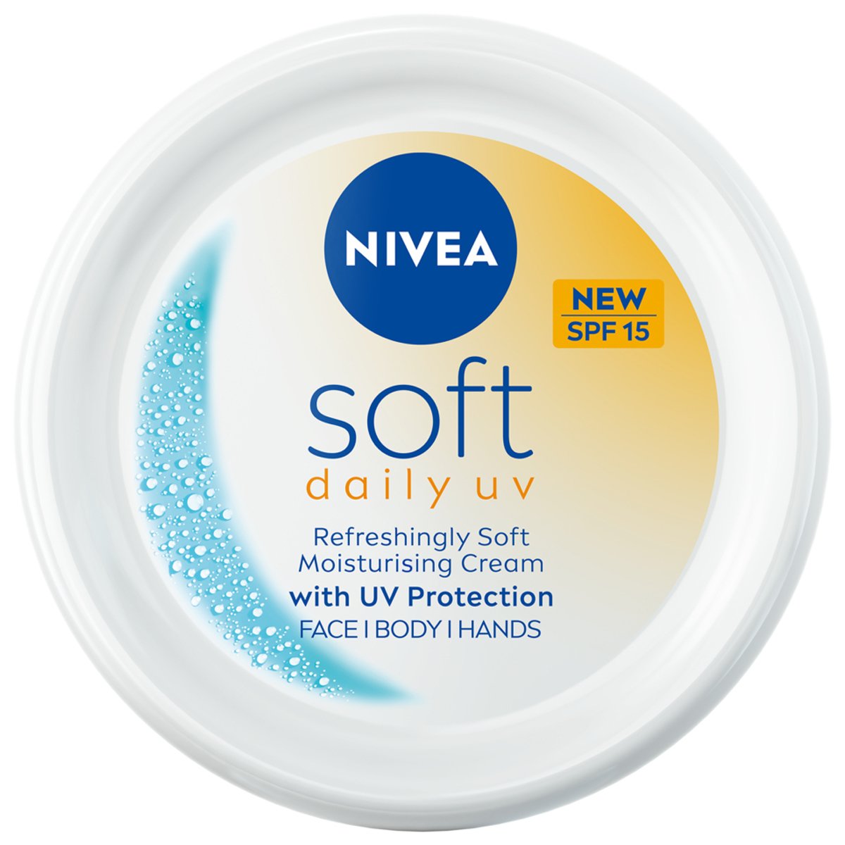 Nivea Soft Daily UV Spf15 Face, Body & Hand Cream Ενυδατική Κρέμα 48ωρης Διάρκειας για Χέρια, Πρόσωπο & Σώμα Μεσαίας Προστασίας 100ml